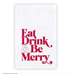 Santa Barbara Studios Face to Face Napkins Set - Eat, Drink & Be Merry